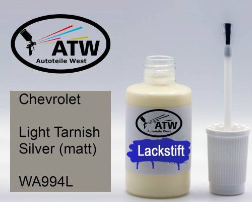 Chevrolet, Light Tarnish Silver (matt), WA994L: 20ml Lackstift, von ATW Autoteile West.